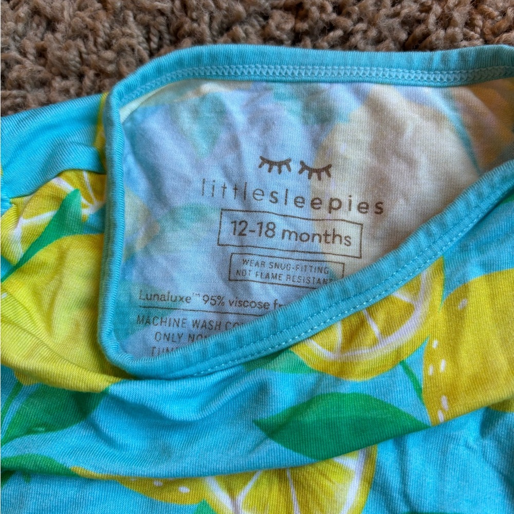 Little Sleepies Lemon Splash Kids Set - Blue and Yellow - Picture 3 of 5